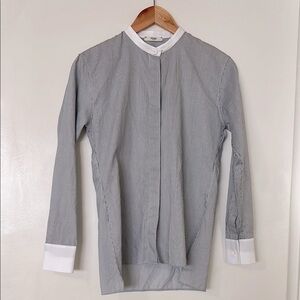 Fendi Women’s Gray Striped Shirt button up blouse 36